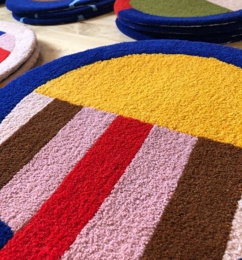 Handtufted pebble rugs designed by Renee Rossouw